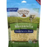 Organic Valley Cheese, Part Skim, Mozzarella, Low Moisture, Thick Cut Off the Block, 6 Ounce