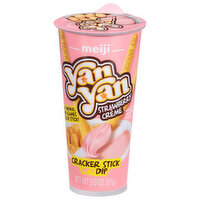 Meiji Yan Yan Cracker Stick, Strawberry Creme, 2 Ounce