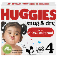 Huggies Snug & Dry Huggies Snug and Dry Baby Diapers Size 4, 148 Each