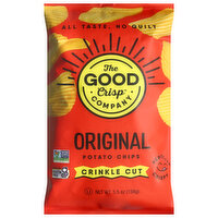 The Good Crisp Company Potato Chips, Original, Crinkle Cut, 5.5 Ounce