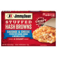 Jimmy Dean Hash Browns, Stuffed, Sausage & Cheese, 4 Each