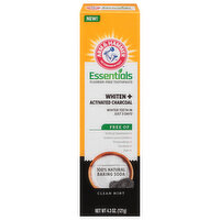 Arm & Hammer Toothpaste, Fluoride, Whiten + Activated Charcoal, Clean Mint, 4.3 Ounce