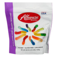 Albanese Gummi Worms, 12 Flavor, Mini, 36 Ounce