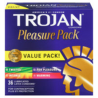 Trojan Condoms, Pleasure Pack, Value Pack, 36 Each