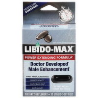 Libido-Max Male Enhancement, Liquid Soft-Gels, 30 Each