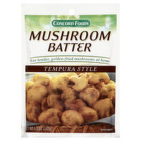 Concord Foods Batter Mix, Mushroom, Tempura Style, 5.2 Ounce