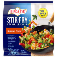 Birds Eye Sesame and Garlic Frozen Stir Fry Veggies and Sauce, Frozen Vegetables, 15 Ounce