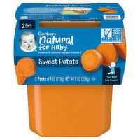 Gerber Natural for Baby Sweet Potato, Sitter 2nd Foods, 2 Pack, 2 Each