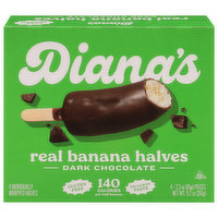 Diana's Bananas Gluten Free Dark Chocolate Frozen Fresh Fruit Bananas, 4 Each