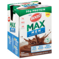 Boost Max Nutritional Shake, Rich Chocolate, Men, 4 Each