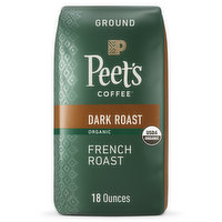 Peet's Coffee Organic French Roast, Dark Roast Ground Coffee, 10.5 Ounce