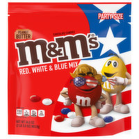 M&M's Chocolate Candies, Red, White & Blue Mix, Peanut Butter, Party Size, 34 Ounce