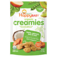 HappyBaby Organics Creamies, Organic, Apple, Spinach, Pea & Kiwi, Crawling Baby, 1 Ounce