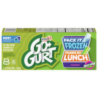 Go-Gurt Yogurt, Fat Free, Berry, 8 Each