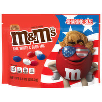 M&M's Chocolate Candies, Red, White & Blue Mix, Peanut Butter, Sharing Size, 9 Ounce