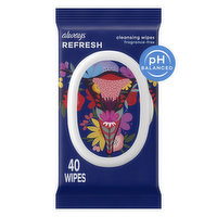 Always REFRESH Cleansing Wipes for Intimate Skin, 40ct, 40 Each