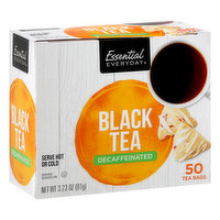 Essential Everyday Black Tea, Decaffeinated, Tea Bags, 50 Each