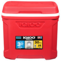 Igloo Cooler, Profile II, Red, 30 Quart, 1 Each