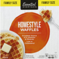 Essential Everyday Waffles, Homestyle, Family Size, 24 Each