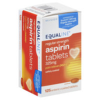 Equaline Aspirin, Regular Strength, 325 mg, Enteric Coated Tablets, 125 Each
