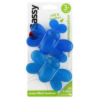 Sassy Teethers, Water-Filled, 3+ Months, 2 Each