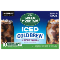 Green Mountain Coffee Roasters Coffee, Instant, Cold Brew, Iced, Almond Vanilla, K-Cup Pods, 10 Each