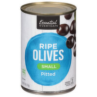 Essential Everyday Olives, Ripe, Pitted, Small, 6 Ounce