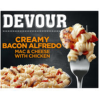 Devour Creamy Bacon Alfredo Mac & Cheese with Chicken Frozen Meal, 10 Ounce