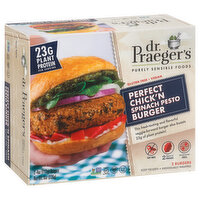 Dr. Praeger's Burger, Perfect Chick'n Spinach Pesto, 2 Each