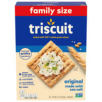 TRISCUIT Original Whole Grain Wheat Crackers, Family Size