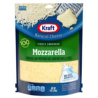 Kraft Cheese, Natural, Mozzarella, Finely Shredded