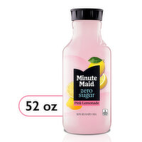 Minute Maid Zero Sugar Pink Lemonade Bottle, 52 Fluid ounce