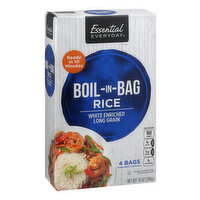 ESSENTIAL EVERYDAY Rice, White Enriched, Long Grain, Boil-In-Bag, 4 Each