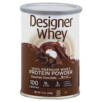 Designer Whey Protein Powder, 100%  Premium Whey, Gourmet Chocolate, 12 Ounce