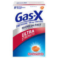 Gas-X Antigas, Ultra Strength, 180 mg, Softgels, 50 Each