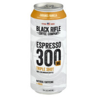 Black Rifle Coffee, 100% Columbian, Espresso 300 mg, Caramel Vanilla, Triple Shot, 15 Ounce