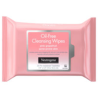 Neutrogena Cleansing Wipes, Oil-Free, Pink Grapefruit, 25 Each