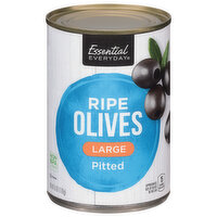 Essential Everyday Olives, Ripe, Pitted, Large, 6 Ounce