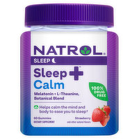 Natrol Sleep + Calm, Gummies, Strawberry, 60 Each