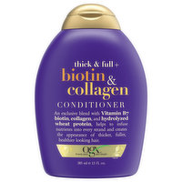 Ogx Conditioner, Thick & Full + Biotin & Collagen, 13 Fluid ounce