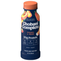 Chobani Complete Yogurt Drink, Peaches & Cream, Greek, 1% Milkfat, Lowfat, 10 Fluid ounce