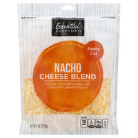 Essential Everyday Cheese, Cheese Blend, Nacho, Fancy Cut, 8 Ounce
