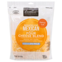 Essential Everyday Four Cheese Blend, Reduced Fat, Mexican Style, Fancy Cut, 7 Ounce