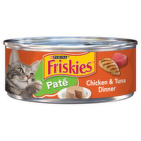 Friskies Pate Cat Food, Chicken & Tuna Dinner, 5.5 Ounce