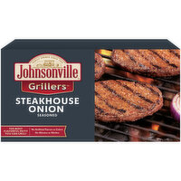 Johnsonville Grillers Patties, Steakhouse Onion Seasoned, 6 Each