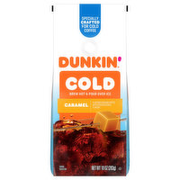 Dunkin' Coffee, Ground, Cold, Caramel, 10 Ounce