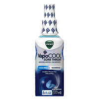 Vicks Vicks VapoCool Sore Throat Spray, Benzocaine & Menthol, Over-the-Counter Medicine, Winterfrost, 6 Oz, 6 Ounce
