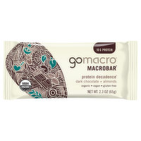 GoMacro MacroBar, Dark Chocolate + Almonds, 2.3 Ounce