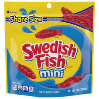 Swedish Fish Candy, Soft & Chewy, Mini, Share Size, 12 Ounce