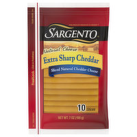 Sargento Sliced Extra Sharp Natural Cheddar Cheese, 10 Slices, 10 Each